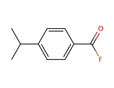Molecular Structure of 87114-36-1 (Benzoyl fluoride, 4-(1-methylethyl)- (9CI))