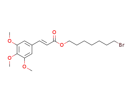 2-Propenoic acid, 3-(3,4,5-trimethoxyphenyl)-, 7-bromoheptyl ester,
(2E)-