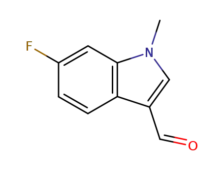 Molecular Structure of 441715-93-1 (6-FLUORO-1-METHYL-1H-INDOLE-3-CARBALDEHYDE)