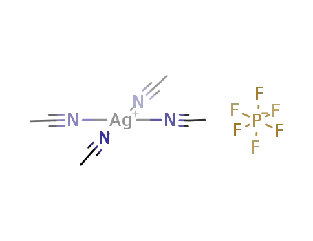 Molecular Structure of 86728-82-7 (tetrakis(acetonitrile)silver(I) hexafluorophosphate)