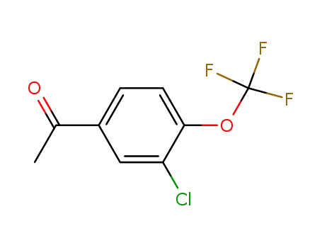 Molecular Structure of 129604-27-9 (3-Chloro-4-trifluoromethoxy acetophenone)