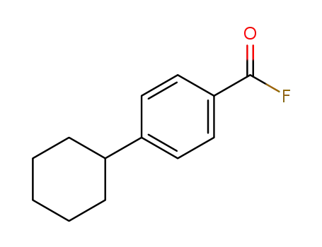 Molecular Structure of 127743-97-9 (Benzoyl fluoride, 4-cyclohexyl- (9CI))