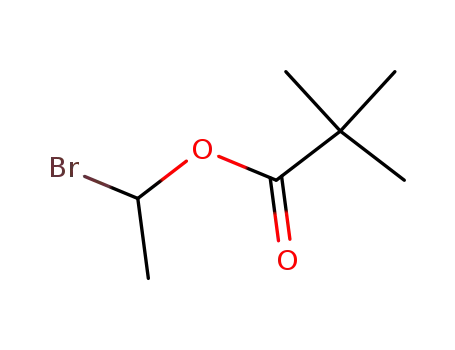 Molecular Structure of 55419-51-7 (2,2-dimethyl-propionic acid (RS)-1-bromo-ethyl ester)