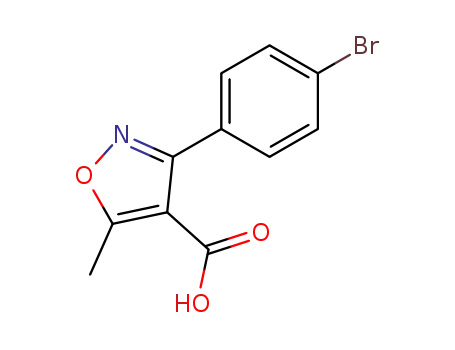Molecular Structure of 91182-58-0 (3-(4-bromophenyl)-5-methylisoxazole-4-carboxylic acid)