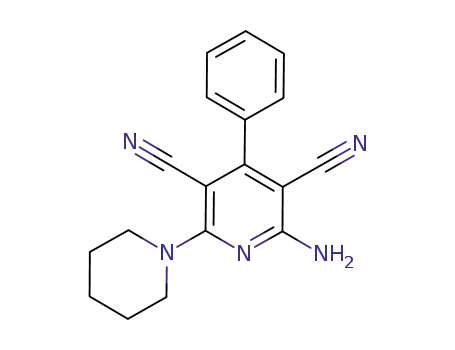 2-Amino-4-phenyl-6-(piperidin-1-yl)pyridine-3,5-dicarbonitrile