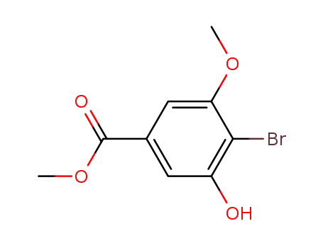 Molecular Structure of 876170-40-0 (methyl 4-bromo-3-hydroxy-5-methoxybenzoate)