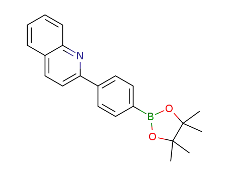 Molecular Structure of 1383803-71-1 (2-(4-(4,4,5,5-tetramethyl-1,3,2-dioxaborolan-2-yl)phenyl)quinoline)