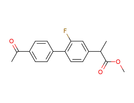 Molecular Structure of 215175-83-0 (Methyl 2-(4’-Acetyl-2-fluoro-biphenyl-4-yl)-propionate)