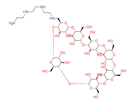 Molecular Structure of 65294-33-9 (6A-{{2-{{2-[(2-aminoethyl)amino]ethyl}amino}ethyl}amino}-6A-deoxy-β-cyclodextrin)