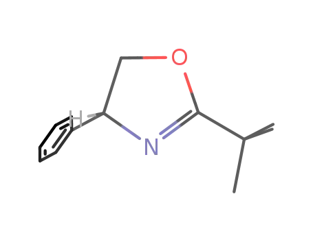 Molecular Structure of 168034-01-3 (Oxazole, 2-(1,1-dimethylethyl)-4,5-dihydro-4-phenyl-, (R)-)