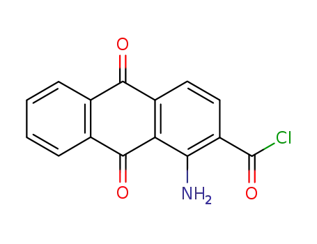 Molecular Structure of 6470-88-8 (1-amino-9,10-dioxo-9,10-dihydroanthracene-2-carbonylchloride)
