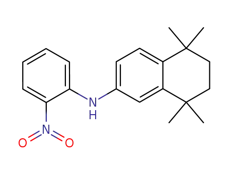 Molecular Structure of 188844-71-5 (2-Naphthalenamine,
5,6,7,8-tetrahydro-5,5,8,8-tetramethyl-N-(2-nitrophenyl)-)