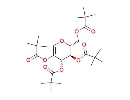 Molecular Structure of 141514-11-6 (2,3,4,6-tetra-O-pivaloyl-1,5-anhydro-D-arabino-hex-enitol)