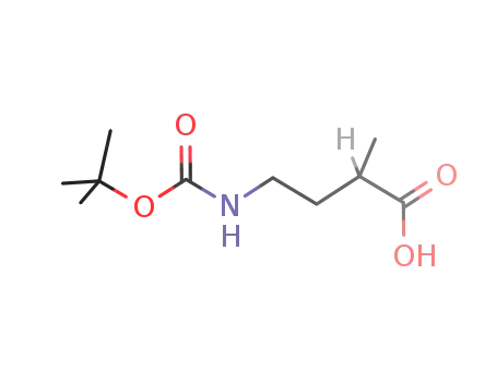 Molecular Structure of 79799-26-1 (rac-4-([(tert-butoxy)carbonyl]amino)-2-methylbutanoic acid)