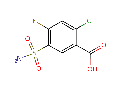 2-CHLORO-4-FLUORO-5-SULFAMOYLBENZOIC ACID