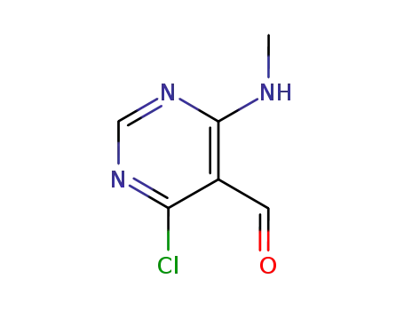 Molecular Structure of 14160-94-2 (4-Chloro-6-(methylamino)pyrimidine-5-carbaldehyde)