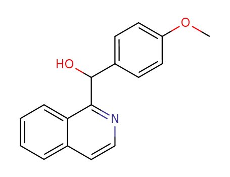 Molecular Structure of 13211-56-8 (1-ISOQUINOLINYL(4-METHOXYPHENYL)METHANOL)