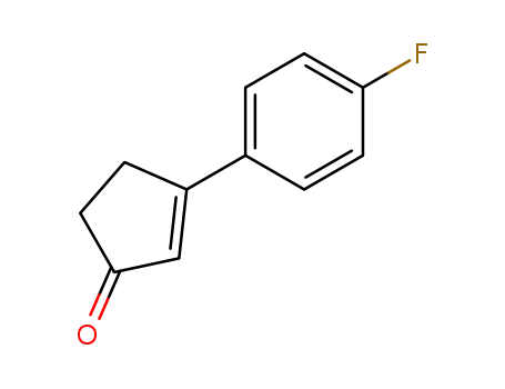 Molecular Structure of 143589-79-1 (2-Cyclopenten-1-one, 3-(4-fluorophenyl)-)