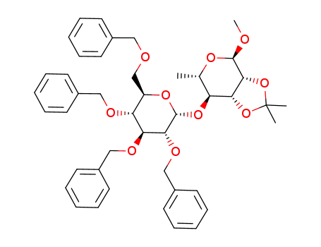 methyl (2,3,4,6-tetra-O-benzyl-α-D-glucopyranosyl)-(1->4)-2,3-O-isopropylidene-α-L-rhamnopyranoside