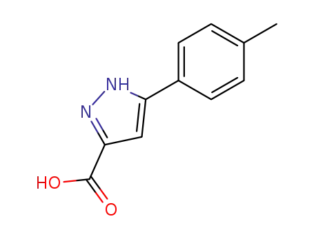 Molecular Structure of 46413-67-6 (5-(4-METHYLPHENYL)-1H-PYRAZOLE-3-CARBOXYLIC ACID)