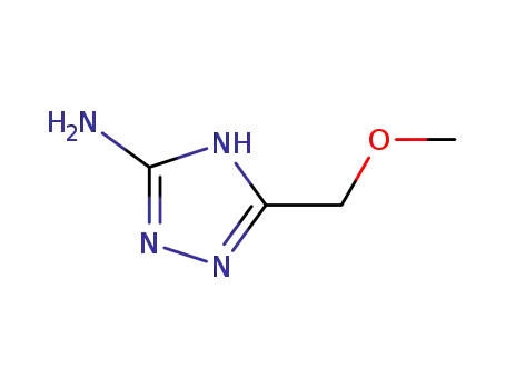 Molecular Structure of 105445-19-0 (3-(methoxymethyl)-1H-1,2,4-triazol-5-amine(SALTDATA: FREE))