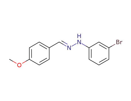 Molecular Structure of 27246-85-1 ((2E)-1-(3-bromophenyl)-2-(4-methoxybenzylidene)hydrazine)