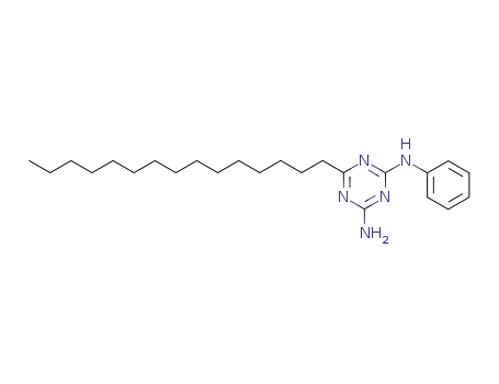 Molecular Structure of 22305-30-2 (6-pentadecyl-N<SUP>2</SUP>-phenyl-1,3,5-triazine-2,4-diamine)