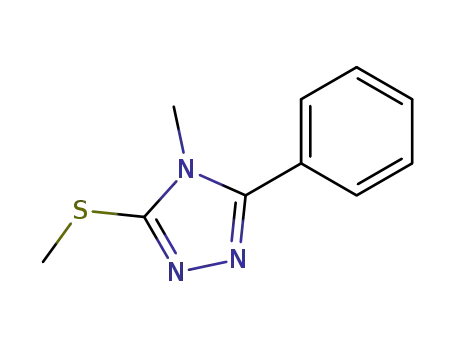 Molecular Structure of 25812-76-4 (4-METHYL-3-(METHYLTHIO)-5-PHENYL-4H-1,2,4-TRIAZOLE)
