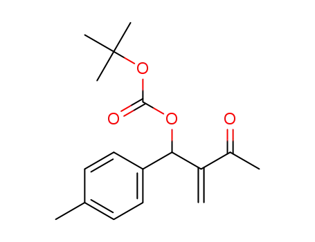 Molecular Structure of 1304688-64-9 (tert-butyl (2-methylene-3-oxo-1-(p-tolyl)butyl) carbonate)