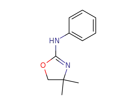 Molecular Structure of 91180-73-3 (4,4-DIMETHYL-N-PHENYL-4,5-DIHYDROOXAZOL-2-AMINE)
