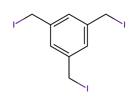 Molecular Structure of 90678-60-7 (Benzene, 1,3,5-tris(iodomethyl)-)