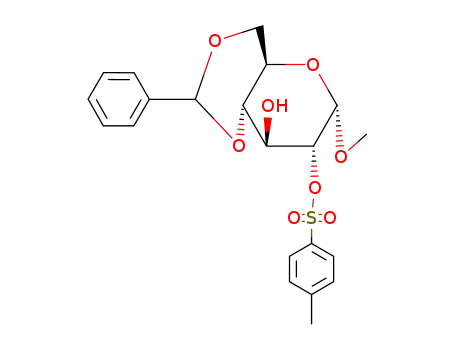 Molecular Structure of 6698-32-4 (methyl 4,6-O-benzylidene-2-O-[(4-methylphenyl)sulfonyl]hexopyranoside)