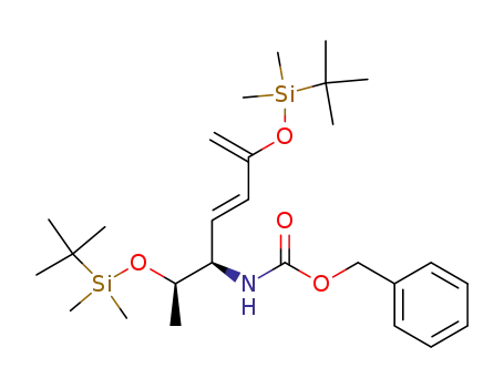 <R-<R*,R*-(E)>>-<4-<<(1,1-dimethylethyl)dimethylsilyl>oxy>-1-<1-<<(1,1-dimethylethyl)dimethylsilyl>oxy>ethyl>-2,4-pentadienyl>carbamic acid phenylmethyl ester