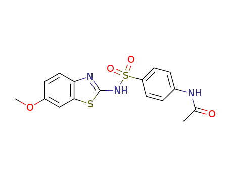 Molecular Structure of 349626-17-1 (Acetamide, N-[4-[[(6-methoxy-2-benzothiazolyl)amino]sulfonyl]phenyl]-)