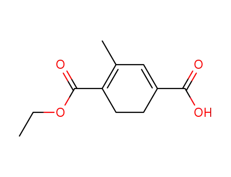 Molecular Structure of 143287-95-0 (1,3-Cyclohexadiene-1,4-dicarboxylic acid, 2-methyl-, 1-ethyl ester)