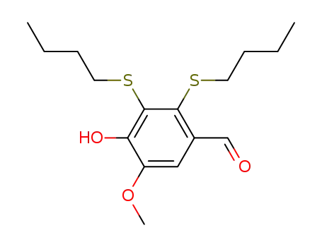 2,3-bis(n-butylthio)-4-hydroxy-5-methoxybenzaldehyde