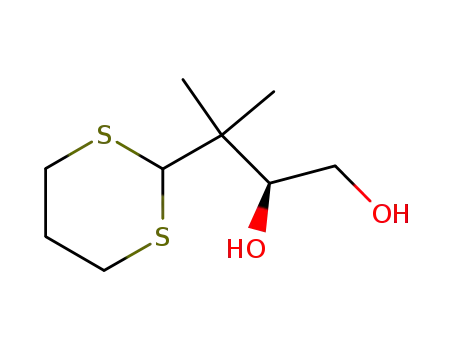 Molecular Structure of 137664-76-7 (1,2-Butanediol, 3-(1,3-dithian-2-yl)-3-methyl-, (S)-)