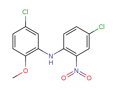 Molecular Structure of 723318-90-9 ((5-chloro-2-methoxy-phenyl)-(4-chloro-2-nitro-phenyl)-amine)