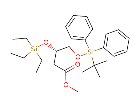 Butanoic acid,
4-[[(1,1-dimethylethyl)diphenylsilyl]oxy]-3-[(triethylsilyl)oxy]-, methyl ester,
(3S)-