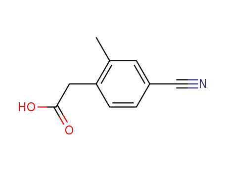 Molecular Structure of 34841-56-0 (2-(4-Cyano-2-Methylphenyl)acetic acid)