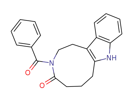 Molecular Structure of 80053-48-1 (Azonino[5,4-b]indol-4(1H)-one, 3-benzoyl-2,3,5,6,7,8-hexahydro-)