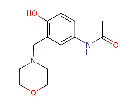 Molecular Structure of 13886-00-5 (N-(4-HYDROXY-3-(4-MORPHOLINYLMETHYL) PHENYL)ACETAMIDE)