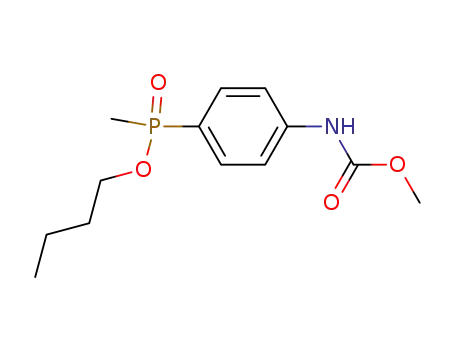Molecular Structure of 95885-66-8 (Carbamic acid, [4-(butoxymethylphosphinyl)phenyl]-, methyl ester)