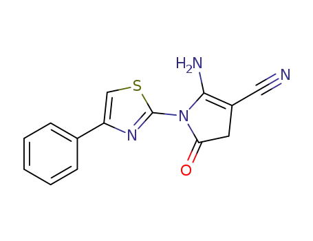 2-amino-5-oxo-1-(4-phenylthiazol-2-yl)-4,5-dihydro-1H-pyrrole-3-carbonitrile
