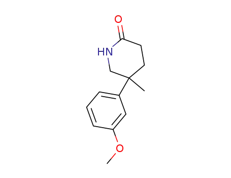 Molecular Structure of 100189-41-1 (5-methyl-5-(m-methoxyphenyl)-2-piperidone)