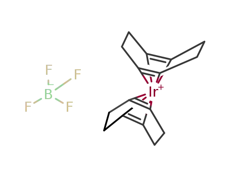 Molecular Structure of 35138-23-9 (Bis(1,5-cyclooctadiene)iridium (I) tetrafluoroborate)