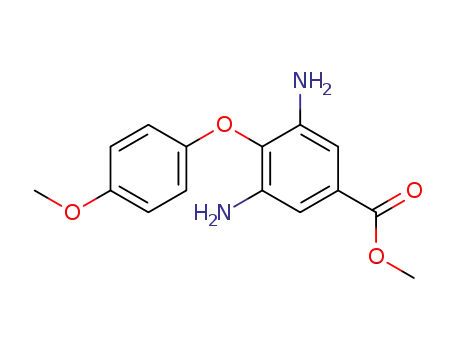 Molecular Structure of 34043-76-0 (Benzoic acid, 3,5-diamino-4-(4-methoxyphenoxy)-, methyl ester)