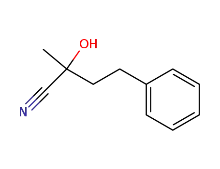 Molecular Structure of 100127-77-3 (2-Hydroxy-2-methyl-4-phenylbutanenitrile)