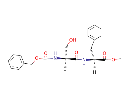 Molecular Structure of 40290-58-2 (L-Phenylalanine, N-[N-[(phenylmethoxy)carbonyl]-L-seryl]-, methyl ester)