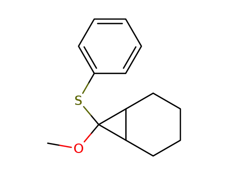 Molecular Structure of 79402-28-1 (Bicyclo[4.1.0]heptane, 7-methoxy-7-(phenylthio)-)